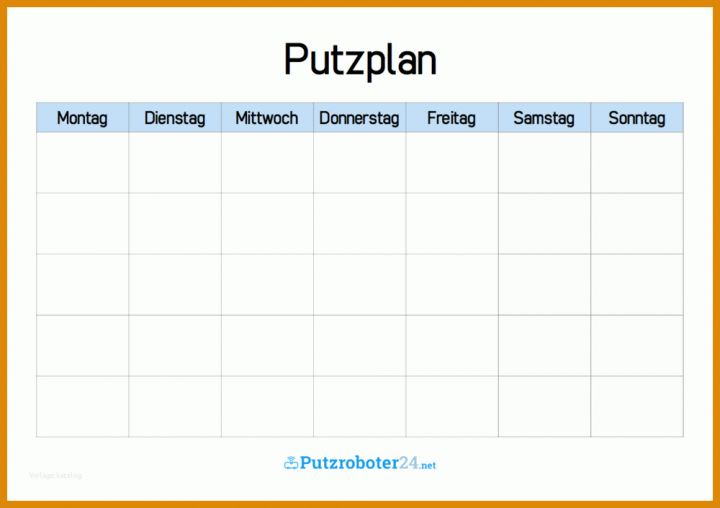 Limitierte Auflage Putzplan Vorlage Kostenlos 1000x705