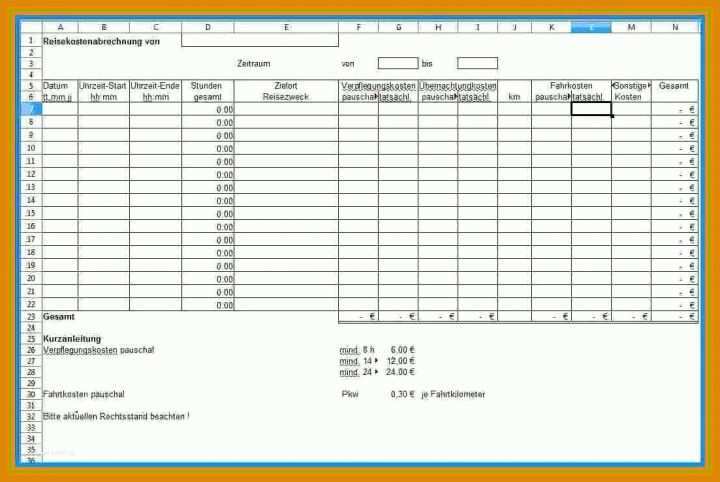 Unvergleichlich Reisekostenabrechnung Vorlage 2018 1103x739
