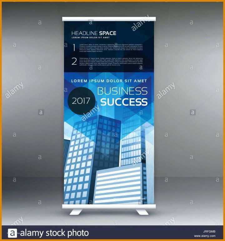 Roll Up Vorlage Powerpoint Blaue Vertikale Roll Up Banner Vorlage Design Fur Ihre Business Prasentation Image