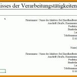 Überraschen Verzeichnis Von Verarbeitungstätigkeiten Vorlage Word 1230x478