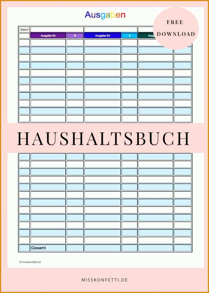 Einzahl Vorlagen Haushaltsbuch Ausdrucken 2000x2800