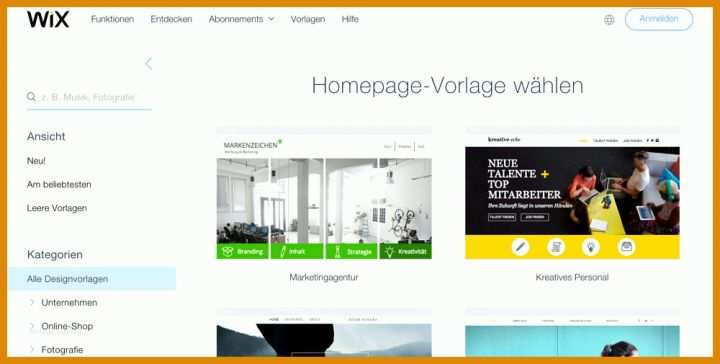 Fantastisch Wix Vorlage 1000x505