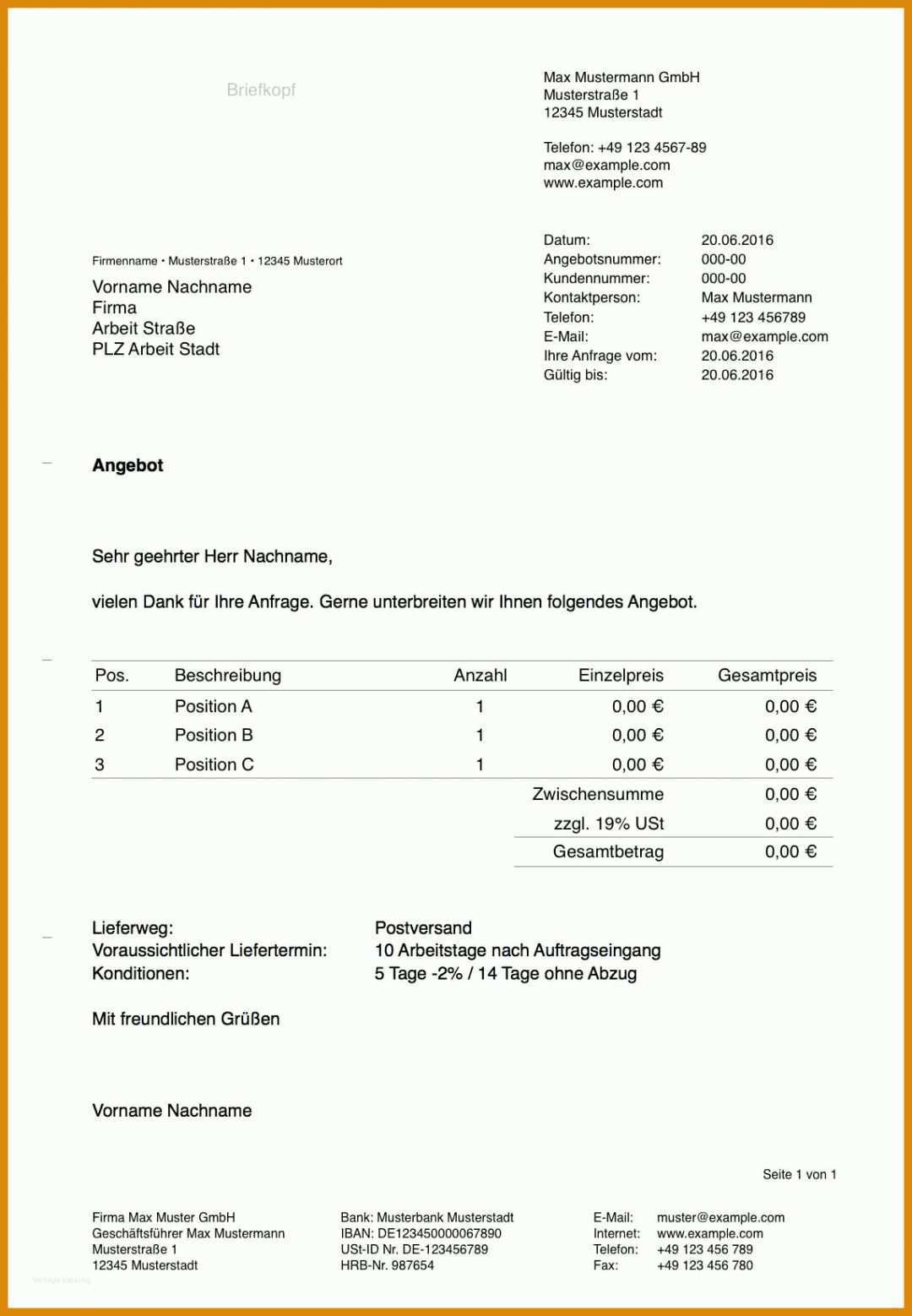 Ausnahmsweise Angebot Beratungsleistung Vorlage 1144x1650