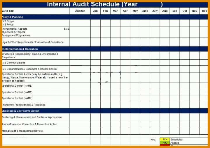 Faszinieren Auditplan Vorlage Excel 890x629