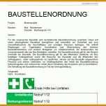 Schockierend Baustellenordnung Vorlage Word 877x666