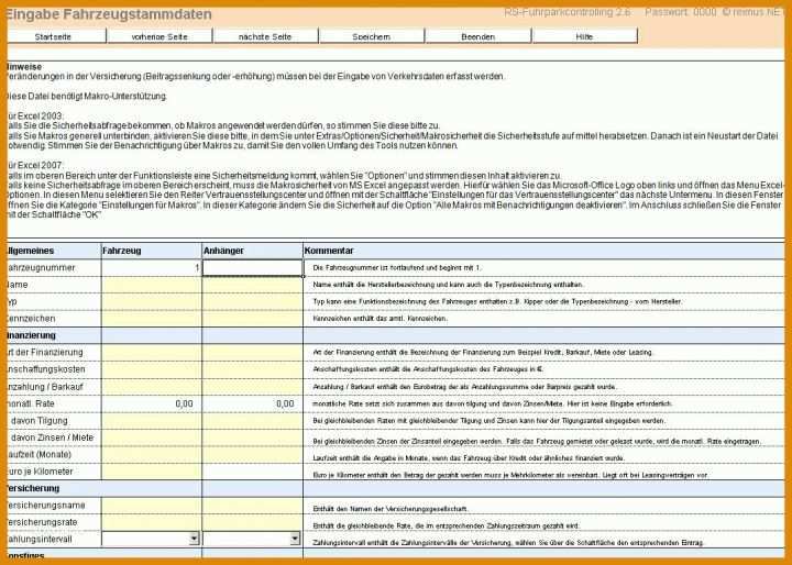 Erschwinglich Fuhrpark Excel Vorlage Kostenlos 1075x768