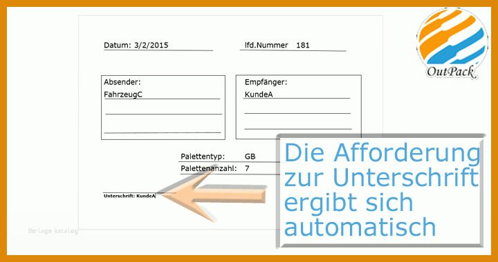 Palettenschein Vorlage Palettenschein Vorlage Anlegen