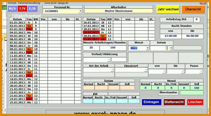 Beste Personaleinteilung Excel Vorlage 1008x558