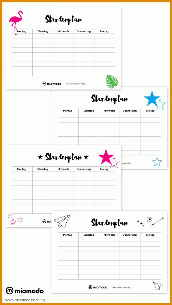 Staffelung Stundenplan Vorlage 800x1413