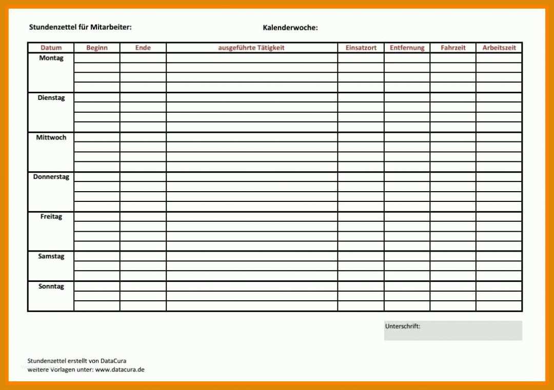 Ungewöhnlich Stundenzettel Vorlage Ausdrucken 1086x765