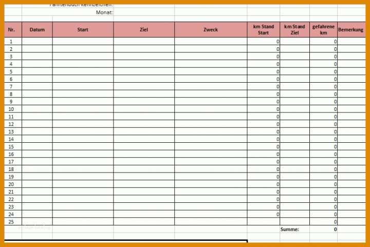 Atemberaubend Vorlage Fahrtenbuch 836x559