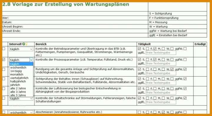 Staffelung Vorlage Wartungsplan 951x521