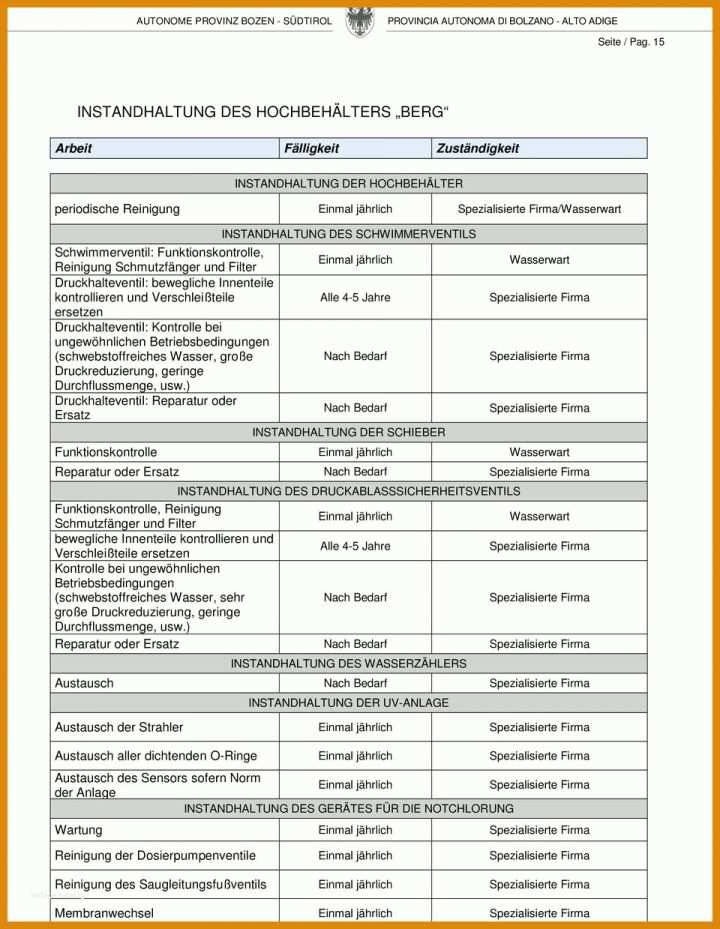 Selten Vorlage Wartungsplan 960x1239
