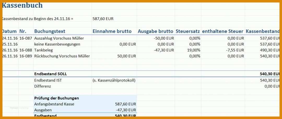 Singular Zählprotokoll Kasse Vorlage Excel 1136x481