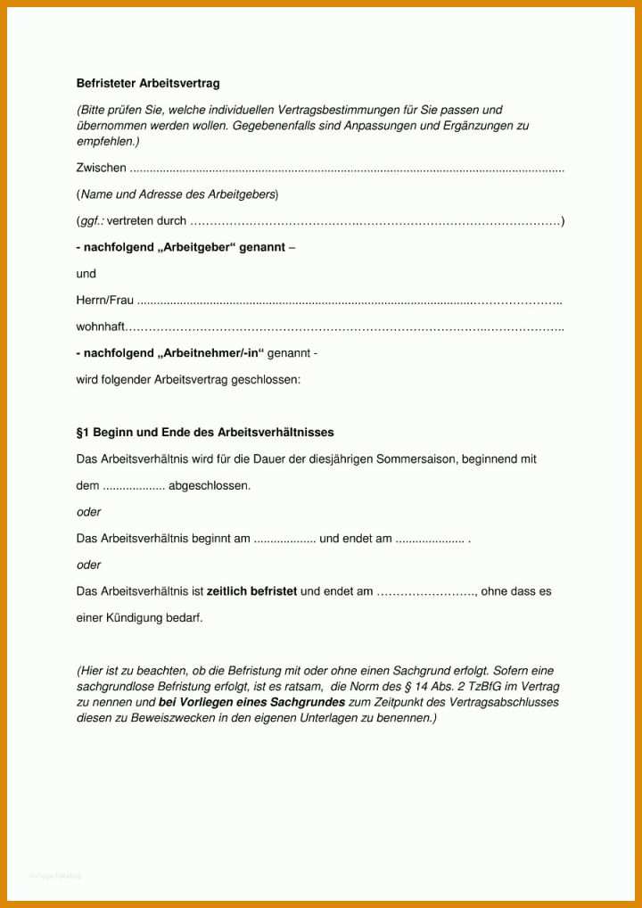 Neue Version Arbeitsvertrag Midijob Vorlage 900x1272