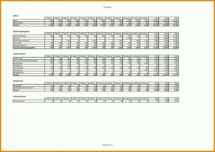 Erschwinglich Businessplan Excel Vorlage Kostenlos 1754x1240