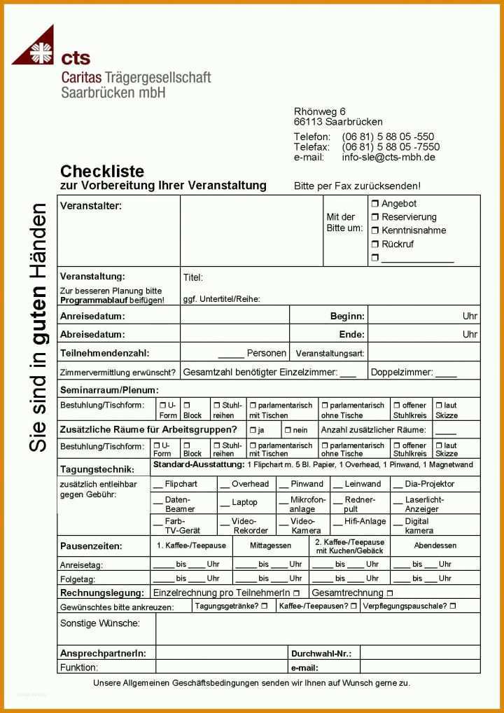 Neue Version Checkliste Für Veranstaltungen Vorlage 1241x1755