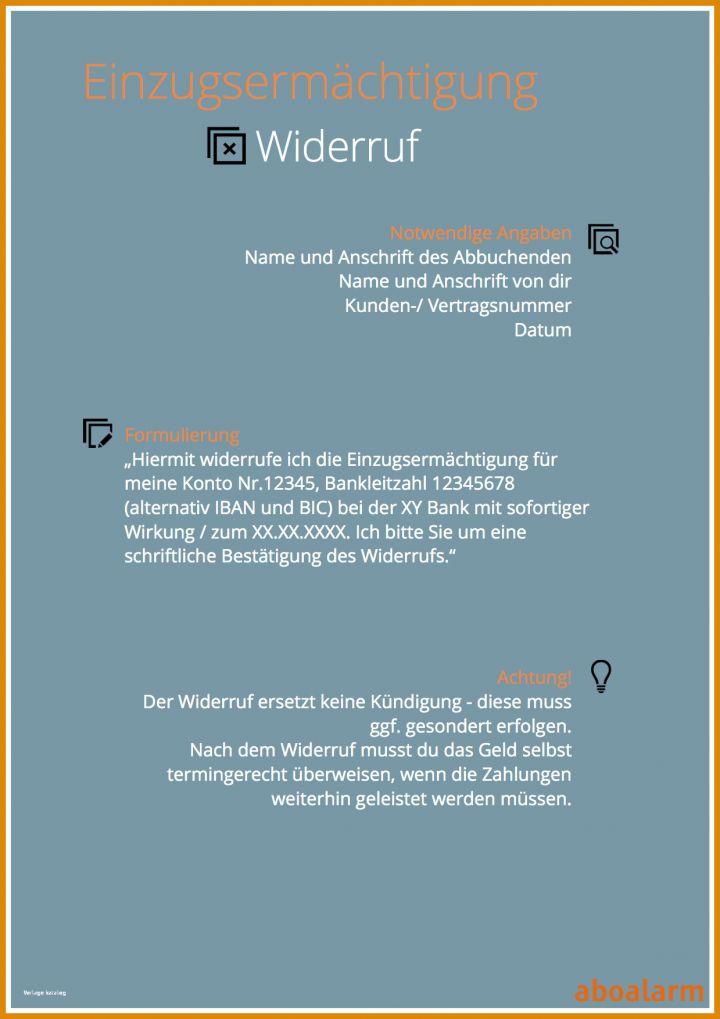 Schockieren Einzugsermächtigung Widerrufen Vorlage 1239x1754