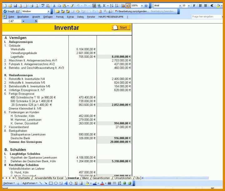 Faszinierend Excel Vorlage Bilanz Guv 1031x877