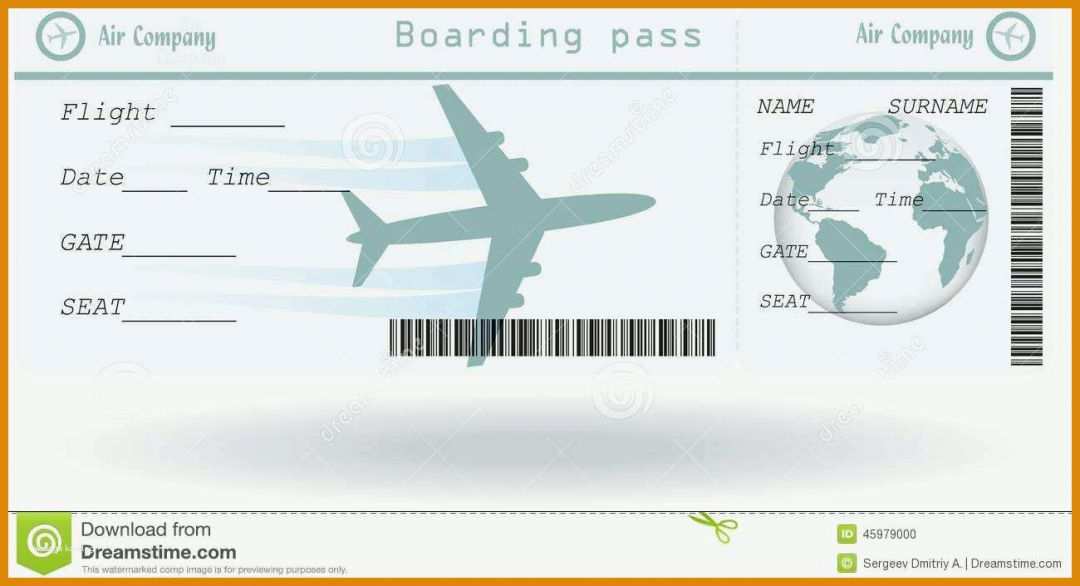 Angepasst Flugticket Vorlage Download Kostenlos 1300x705