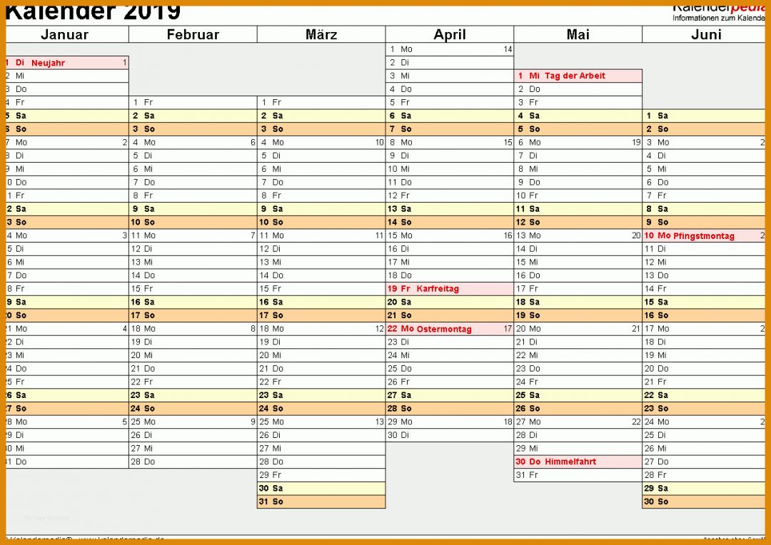 Fantastisch Kalender Vorlage 2019 1273x901