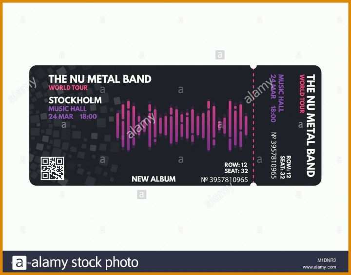 Neue Version Konzert Ticket Vorlage 1300x1018