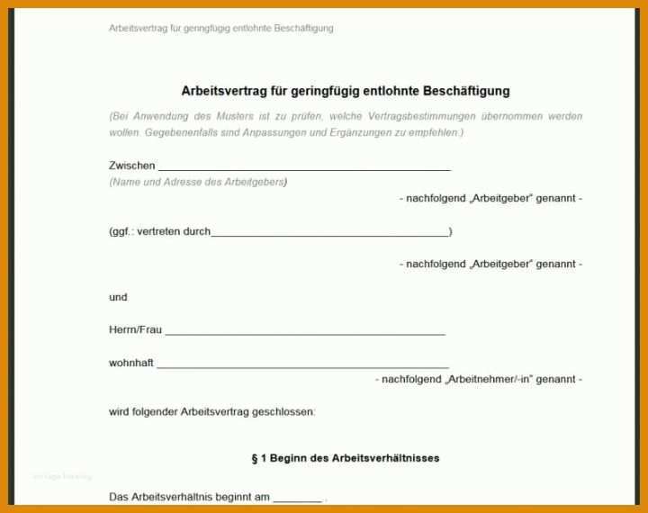 Großartig Kündigung Minijob Vorlage Pdf 800x633