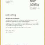 Spektakulär Mahnung Brief Vorlage 916x1288