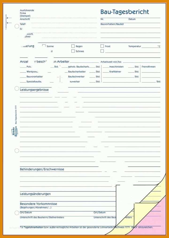 Limitierte Auflage Vorlage Bautagebuch 411 746x1048