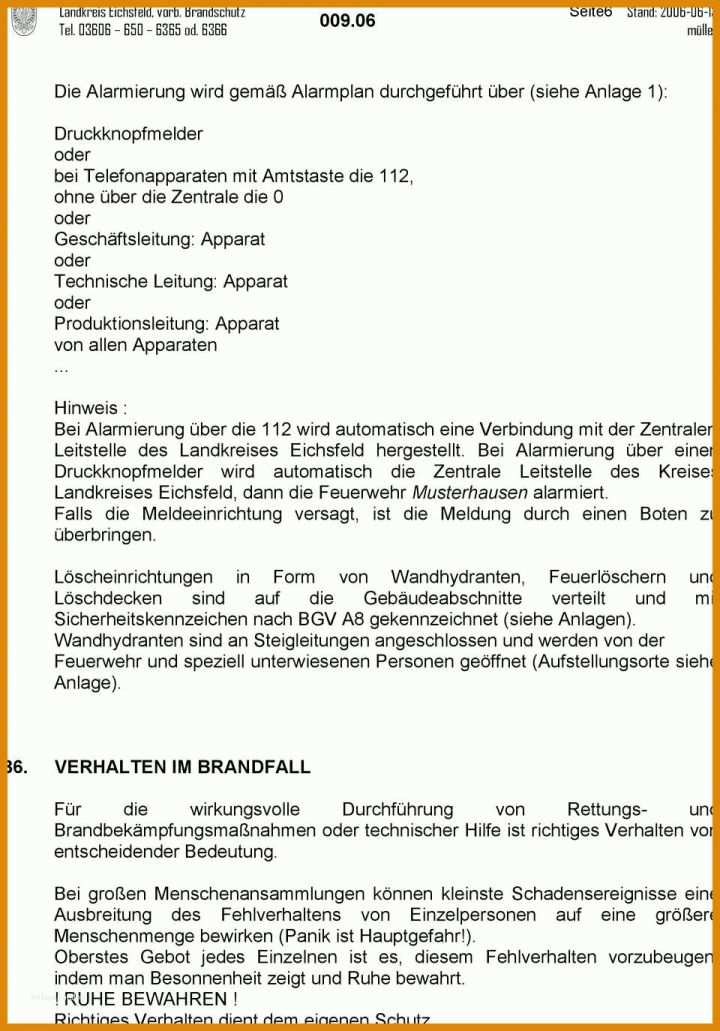 Kreativ Vorlage Brandschutzordnung Teil B 960x1375