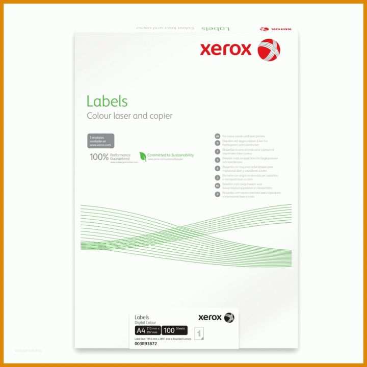 Einzahl Xerox Etiketten Vorlage 1000x1000