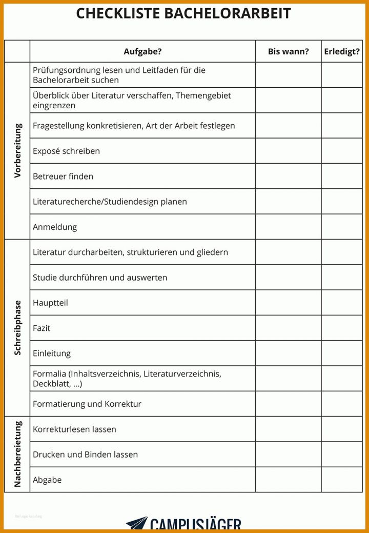 Allerbeste Zeitplan Bachelorarbeit Vorlage 1000x1443