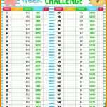 Limitierte Auflage 52 Wochen Challenge Vorlage Excel 736x947