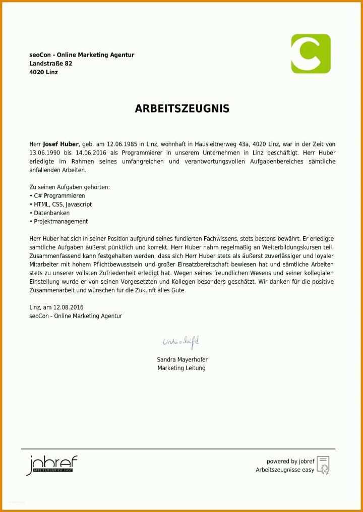 Arbeitszeugnis Vorlage 18 Arbeitszeugnis Vorlage