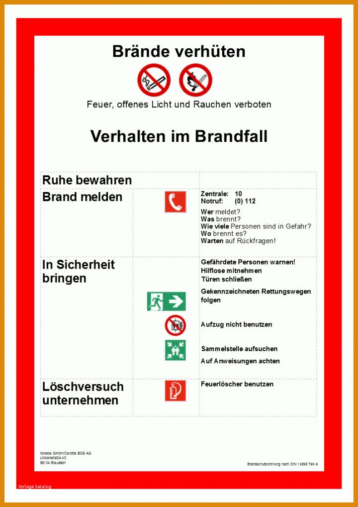 Angepasst Brandschutzordnung Teil A Vorlage 793x1122