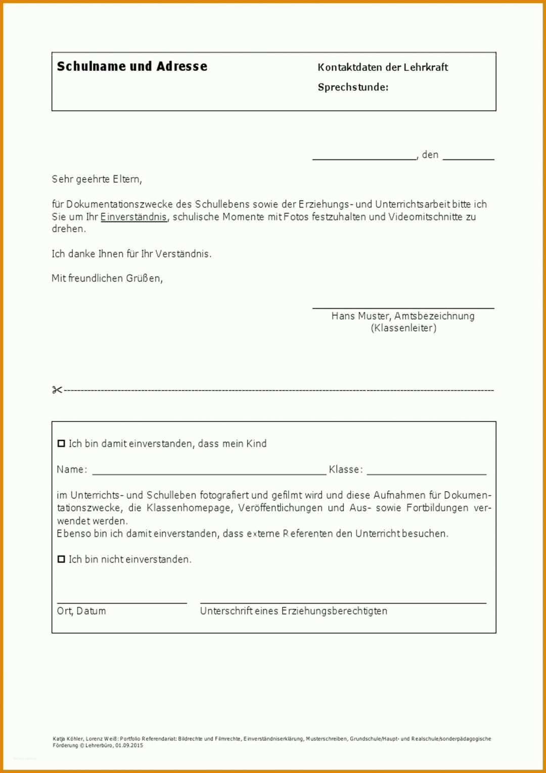 Ungewöhnlich Einverständniserklärung Fotos Kindergarten Vorlage 1696x2400