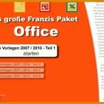 Einzigartig Franzis Office Vorlagen 706x530