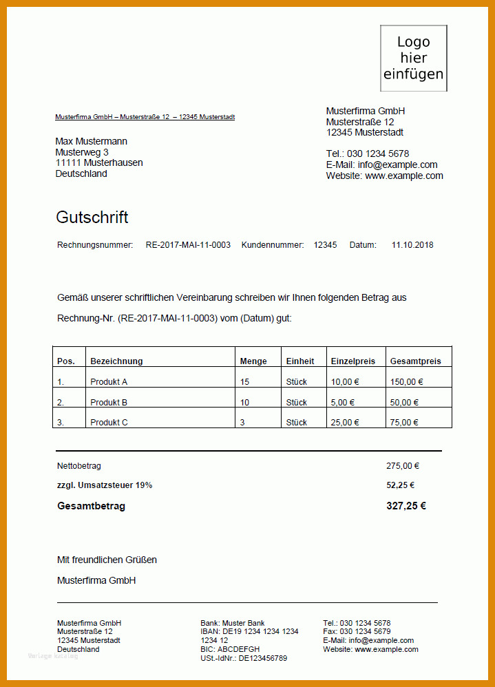 Hervorragend Gutschrift Anfordern Vorlage 719x998