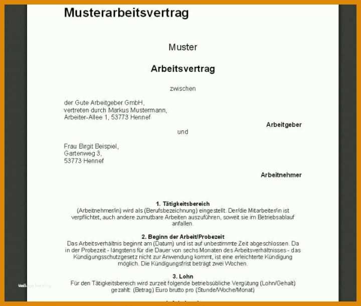 Fantastisch Kündigung Minijob Vorlage Pdf 800x678