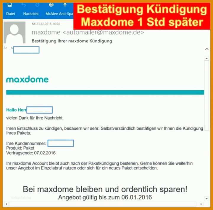 Modisch Maxdome Kündigen Email Vorlage 781x771