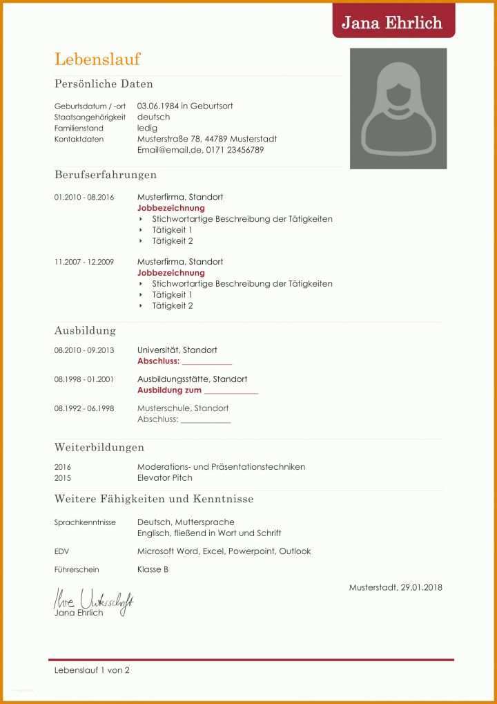 Unvergesslich Microsoft Office Lebenslauf Vorlage 1653x2339