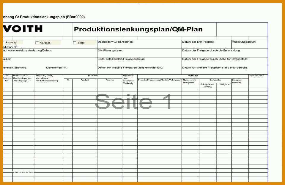 Phänomenal Produktionslenkungsplan Iatf 16949 Vorlage 959x625