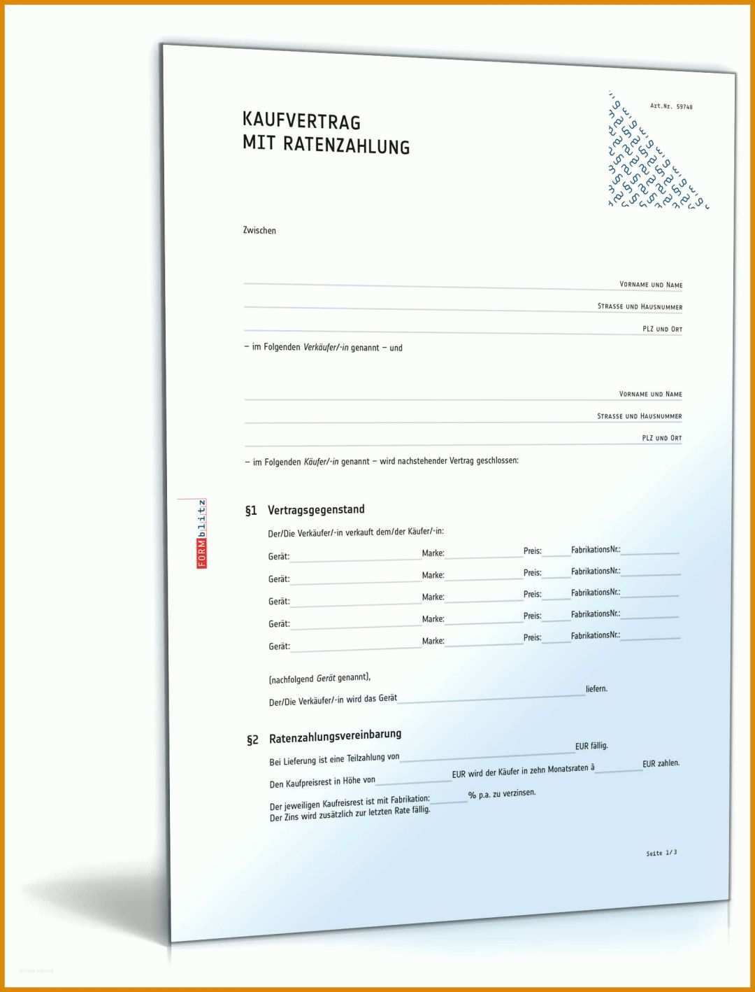 Singular Ratenzahlungsvereinbarung Vorlage 1600x2100