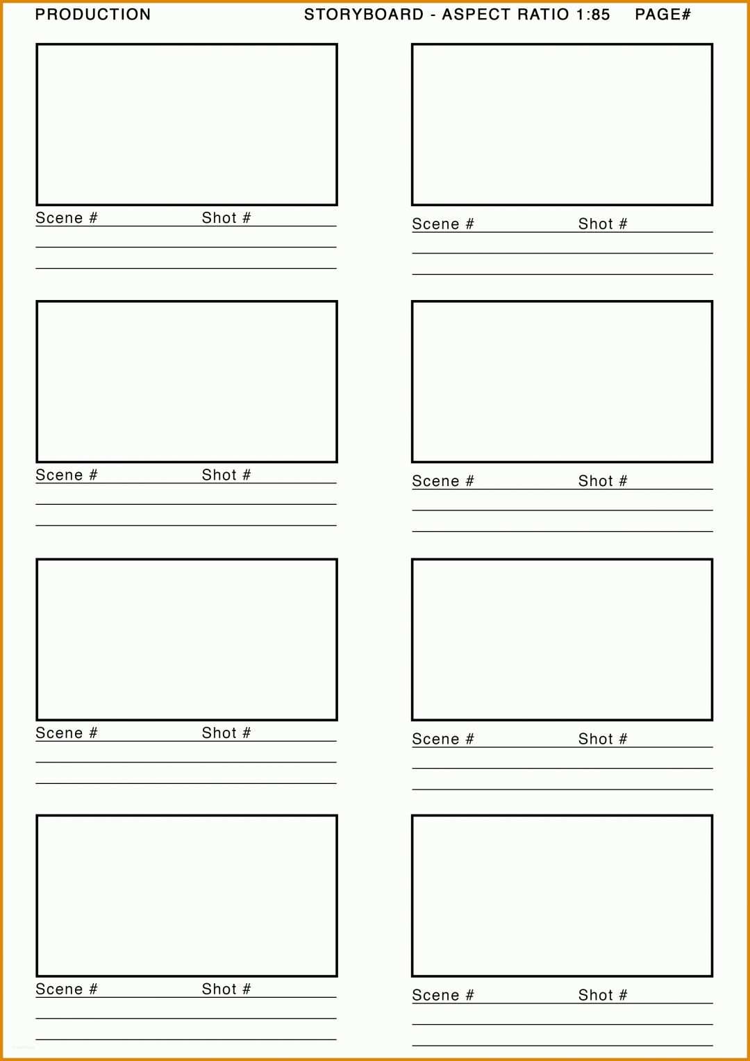 Selten Storyboard Vorlage 2480x3508