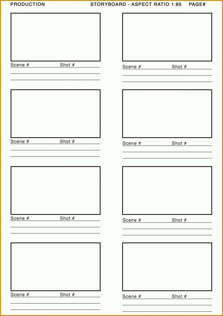 Modisch Storyboard Vorlage 2480x3508