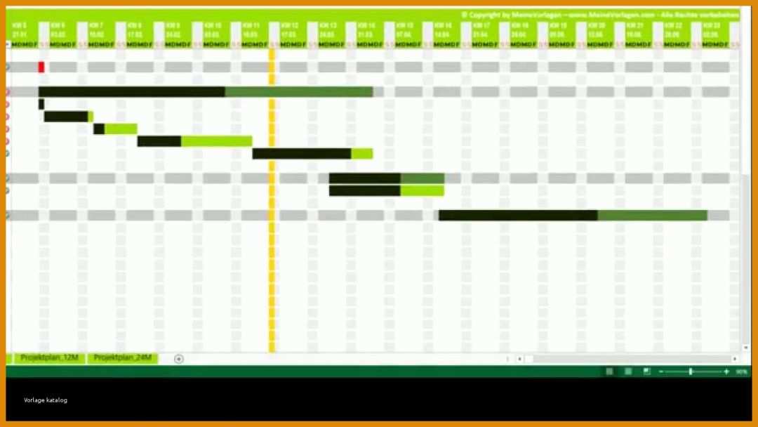 Moderne Terminplan Vorlage Excel 1280x720