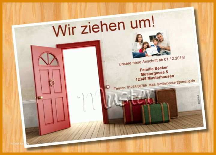 Empfohlen Umzug Neue Adresse Mitteilen Vorlage 850x613