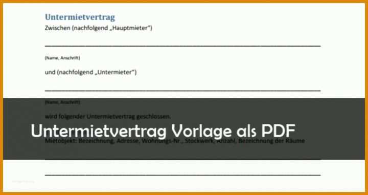 Allerbeste Untermietvertrag Vorlage Zum Ausfüllen 1218x645