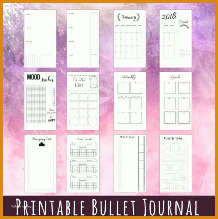 Ausgezeichnet Bullet Journal Vorlagen Pdf 788x791