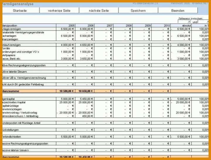 Cash Flow Berechnung Vorlage RS Bilanzanalyse Kennzahlen Berechnung